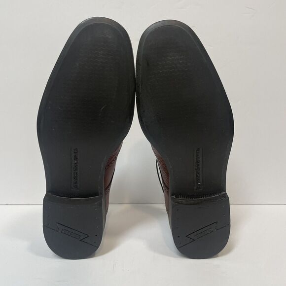 JOHNSTON & MURPHY Shoes Mens 10.5 M Cellini Brown Leather Wingtip Dress Shoe - Picture 4 of 12